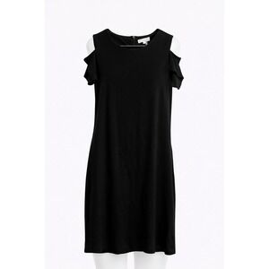 1.STATE‎ Womens Small Black Cold Shoulder Shift Dress Little Black Cocktail